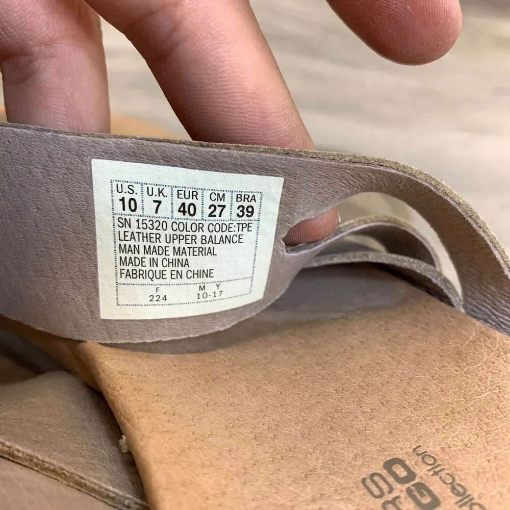 Skechers On‎ The Go Luxe Womens Thong Sandal US Size 10 Brown Leather